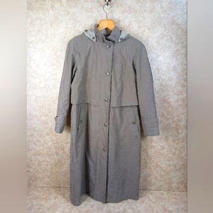 Vintage FLEET STREET Trench Coat Cape Style Women's Size 6P